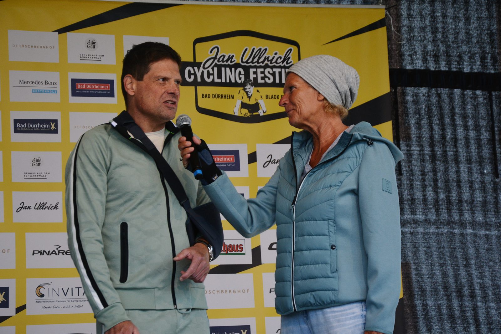 Jan Ullrich im Interview auf der Bühne des Jan Ullrich Cycling Festivals